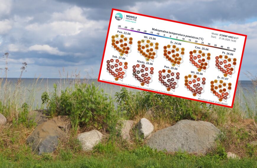 Prognoza pogody na poniedziałek oraz nadchodzące dni tygodnia. Spodziewane jest ochłodzenie.