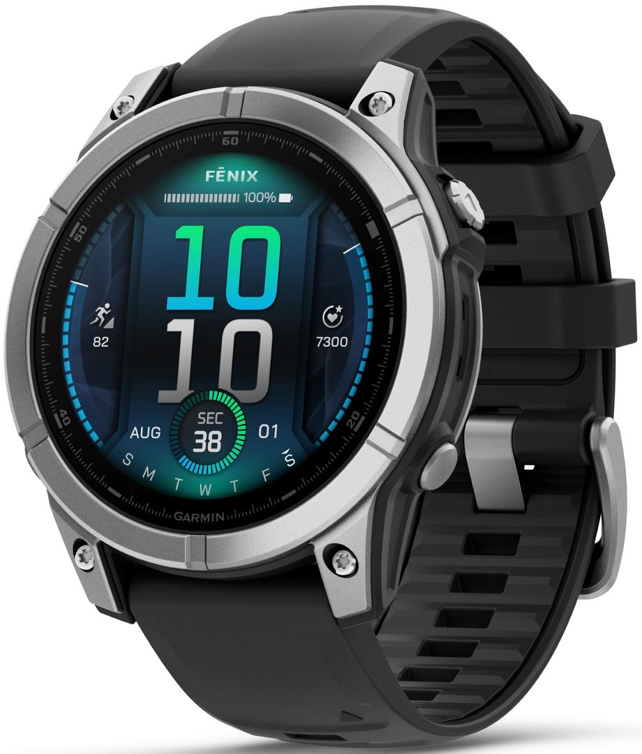 Smartwatch GARMIN Fenix E 47mm czarno srebrny