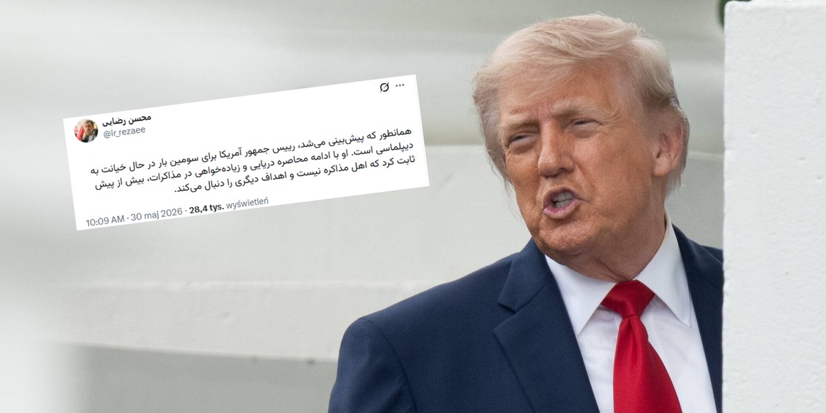 Donald Trump i wpis Mohsena Rezaeiego