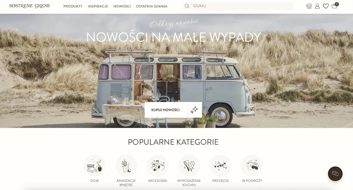 Sostrene Grene strona internetowa już działa. 