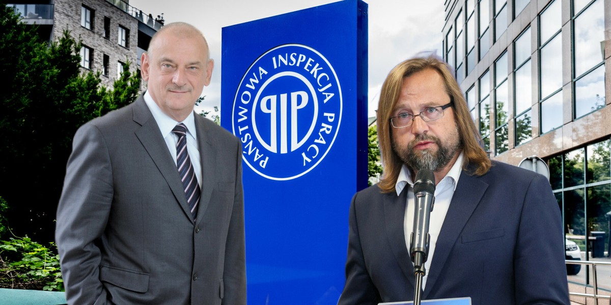 Z lewej Janusz Krasoń, kandydat na szefa PIP, z prawej Marcin Stanecki, główny inspektor pracy