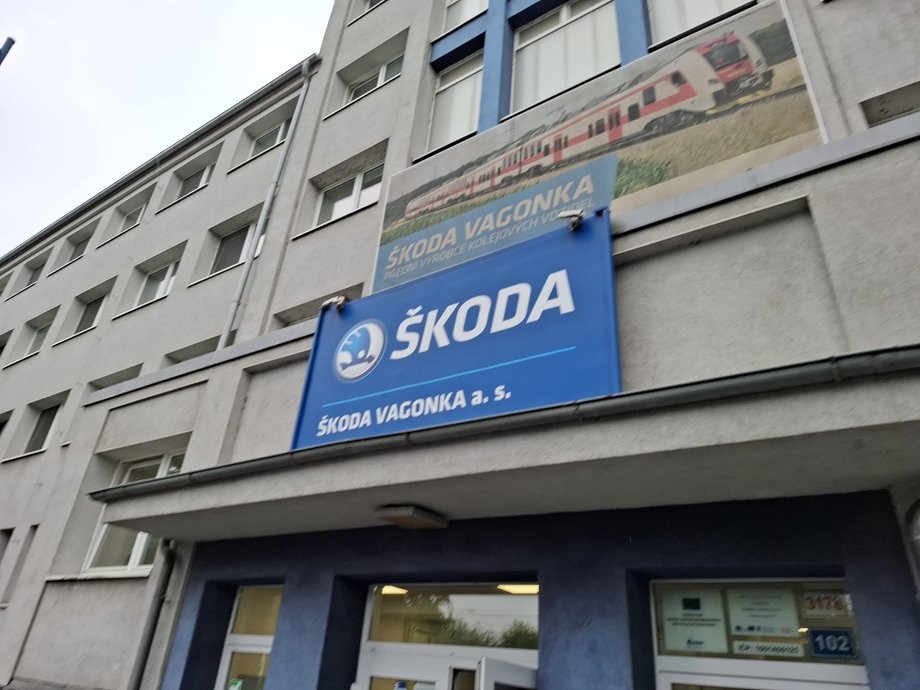 Entrance to the Vagonka factory in Ostrava