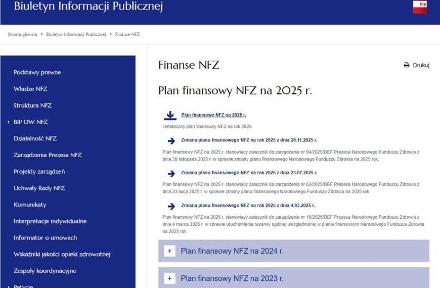 Narodowy Fundusz Zdrowia przewiduje ograniczenia wydatków i dłuższe…